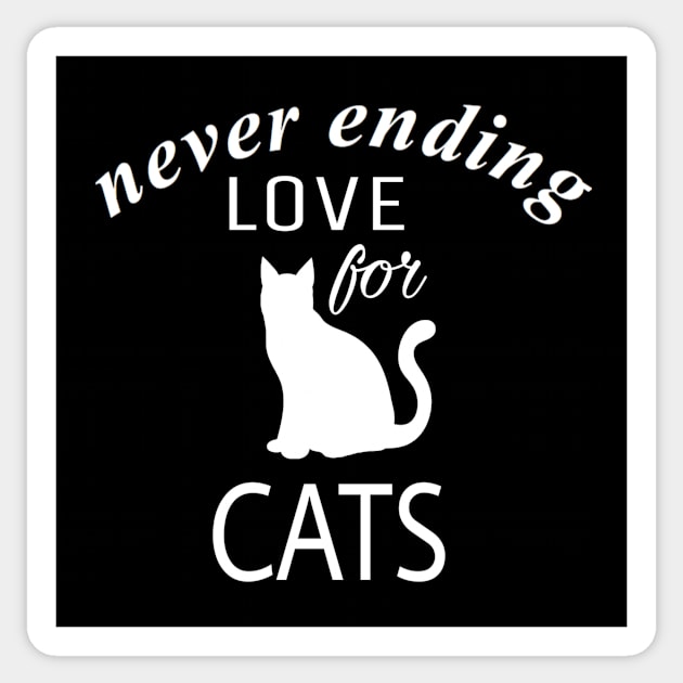 never ending love for cats Sticker by artline